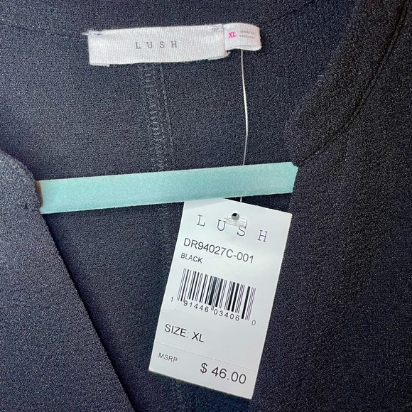 NWT Lush black crepe dress XL - Picture 15 of 16